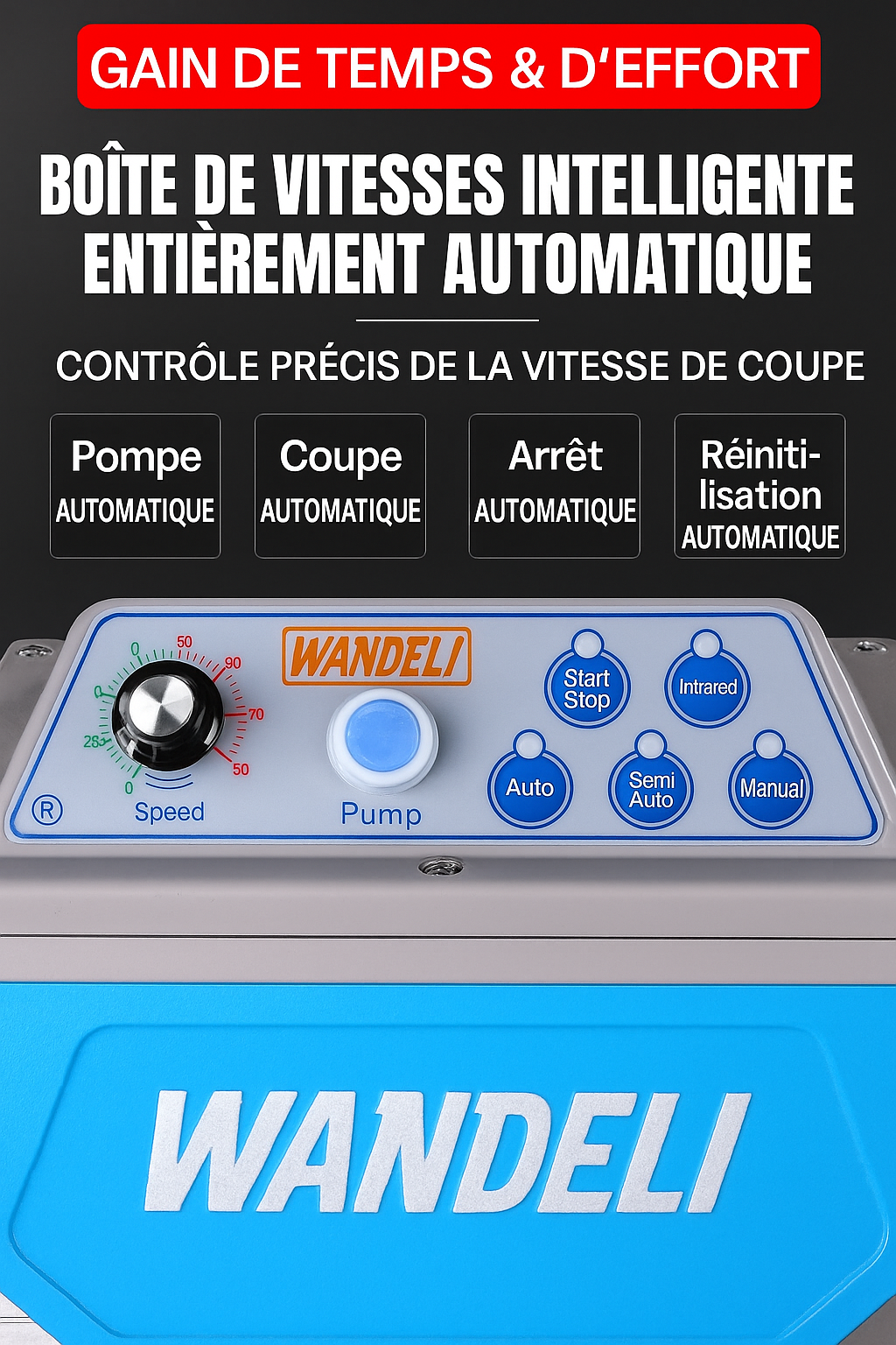 🔥Machine de découpe automatique de carrelage Wandeli – Coupe en chanfrein 45°