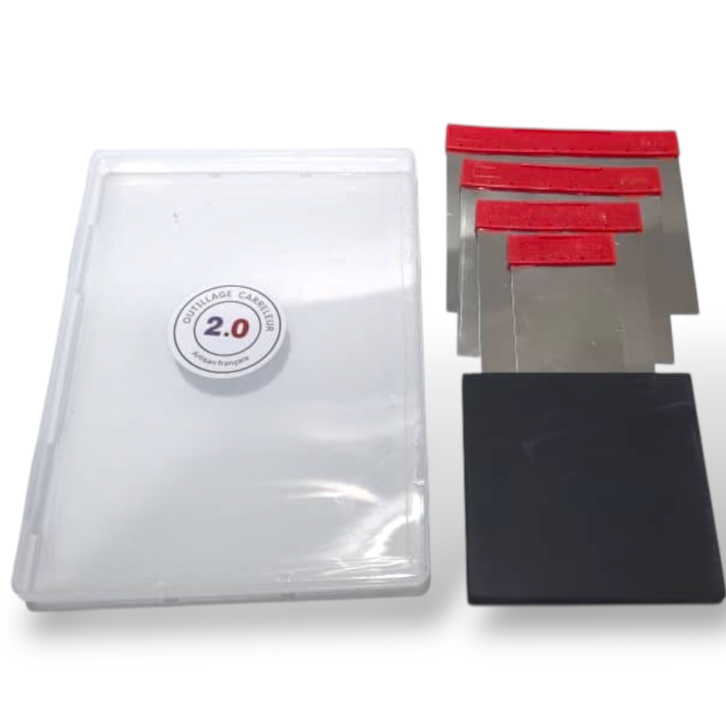 🔥Kit de Spatules Inox de Finition avec Étui – Outillage Carreleur 2.0