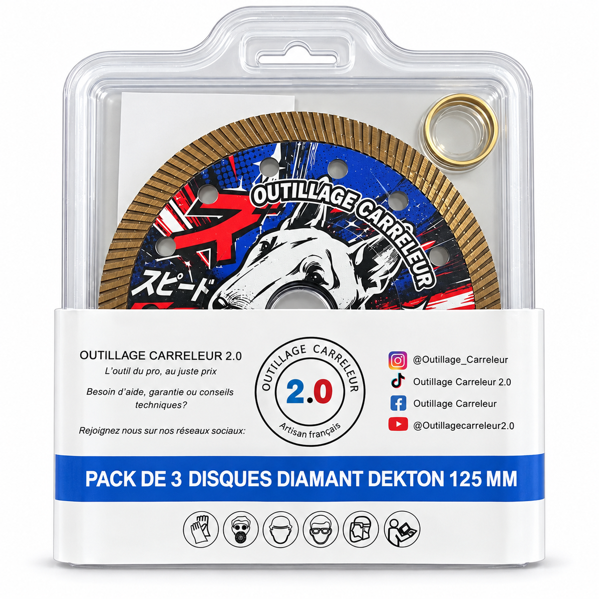 Pack de 3 Disques Diamant Dekton 125 mm – 1,1 mm Extra-Fin | Outillage Carreleur 2.0