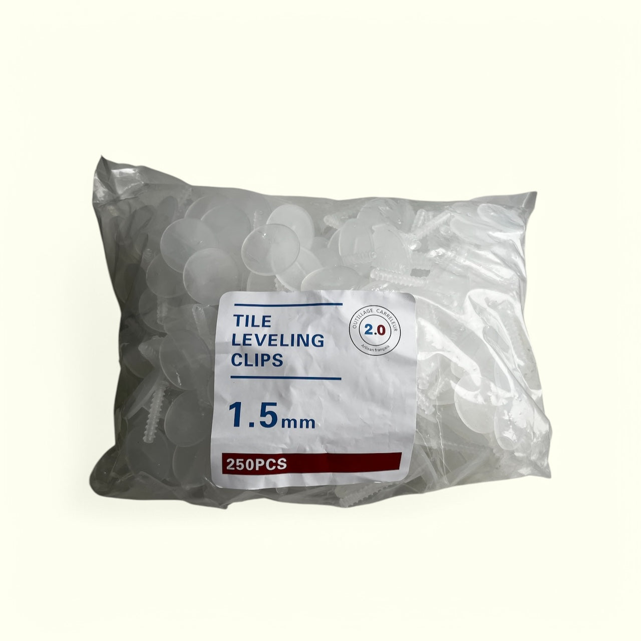 🔥250 Abstandshalter 1,5 mm – Nivellier-Clips für Fliesenverlegung – Hohe Präzision und Haltbarkeit