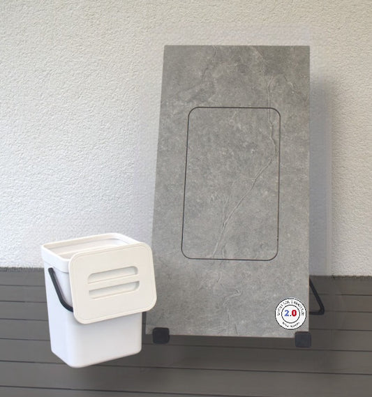 🪨Eingebaute, verflieste Mülltonne – Dezentes Design & perfekte Integration