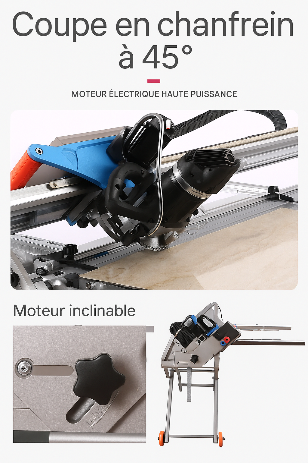 🔥Machine de découpe automatique de carrelage Wandeli – Coupe en chanfrein 45°