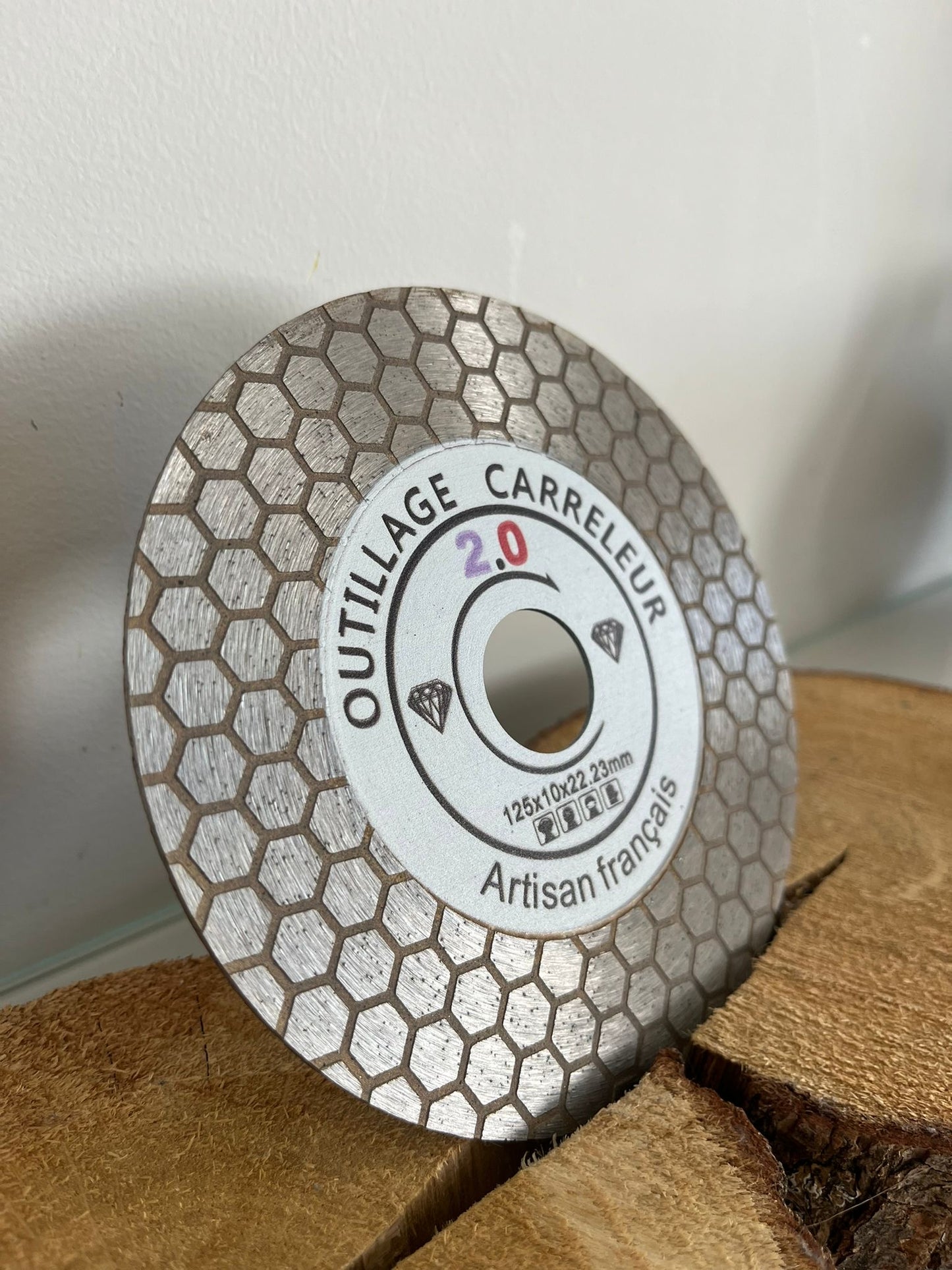 🔥Disque Diamant Biseau 125 mm – Coupe 45° Nid d’Abeille | Finition Pro | Outillage Carreleur 2.0