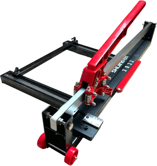 Détail roulettes de guidage et règle graduée de la carrelette 80 cm