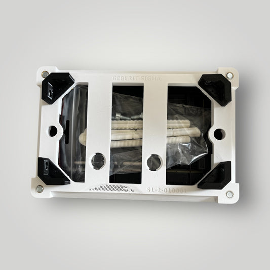 Gabarit template 3 en 1 Outillage Carreleur 2.0 pour perçage boutons poussoirs Ø 83 et 50 mm