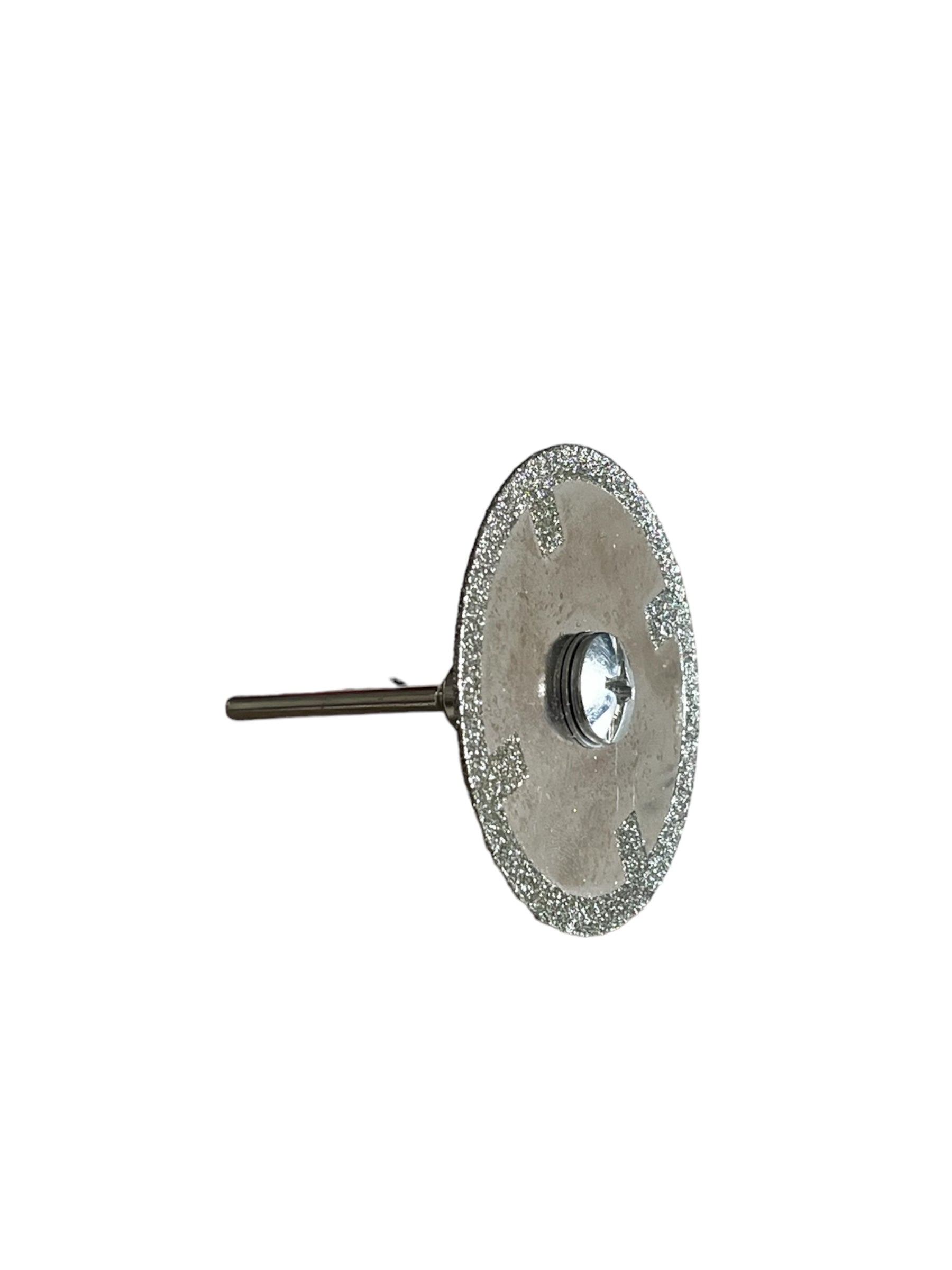 lame diamantée argentée montée sur tige pour meuleuse P6