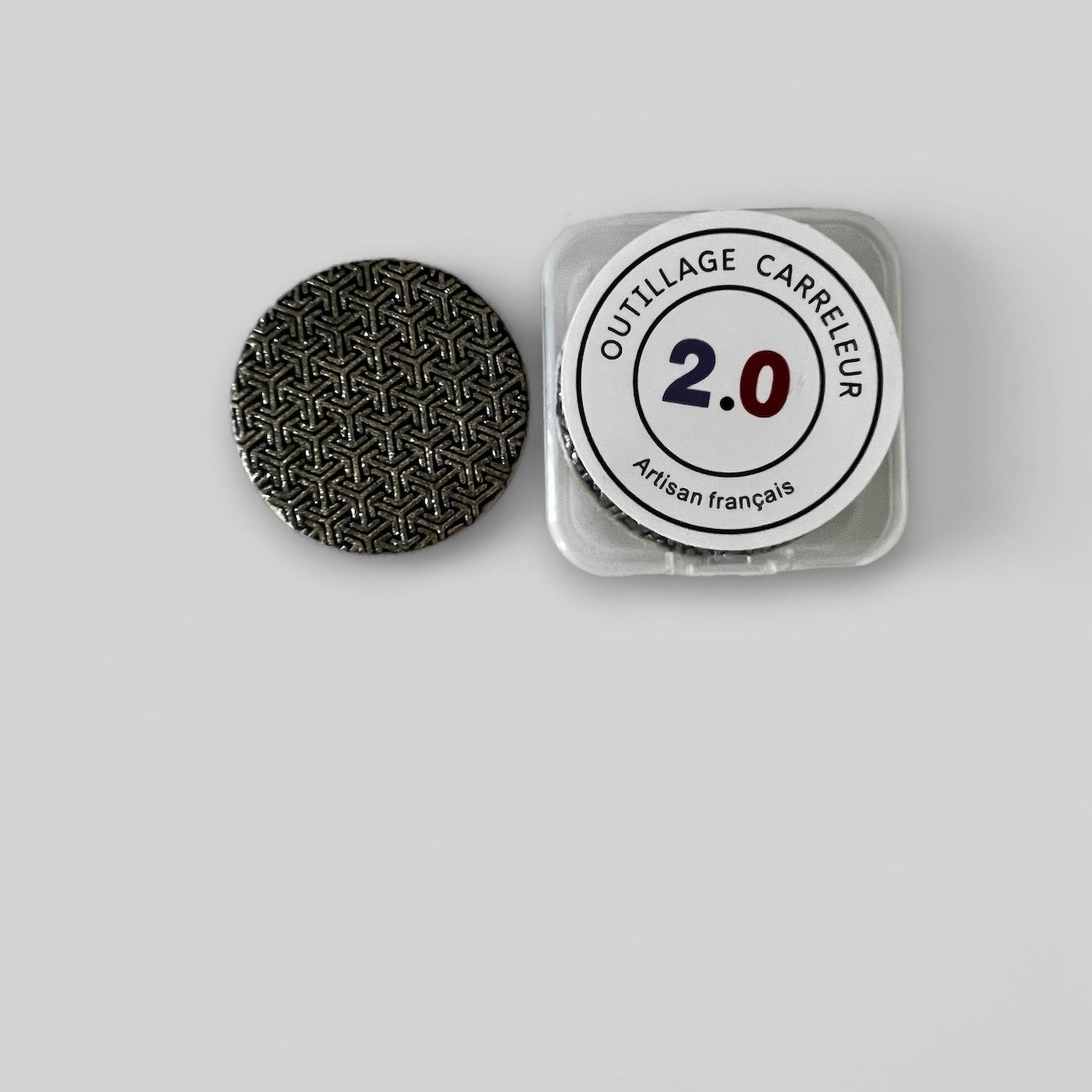 Pack de 5 mini disques diamantés gris grain 60 format Y pour polissage et finition de coins de carrelage