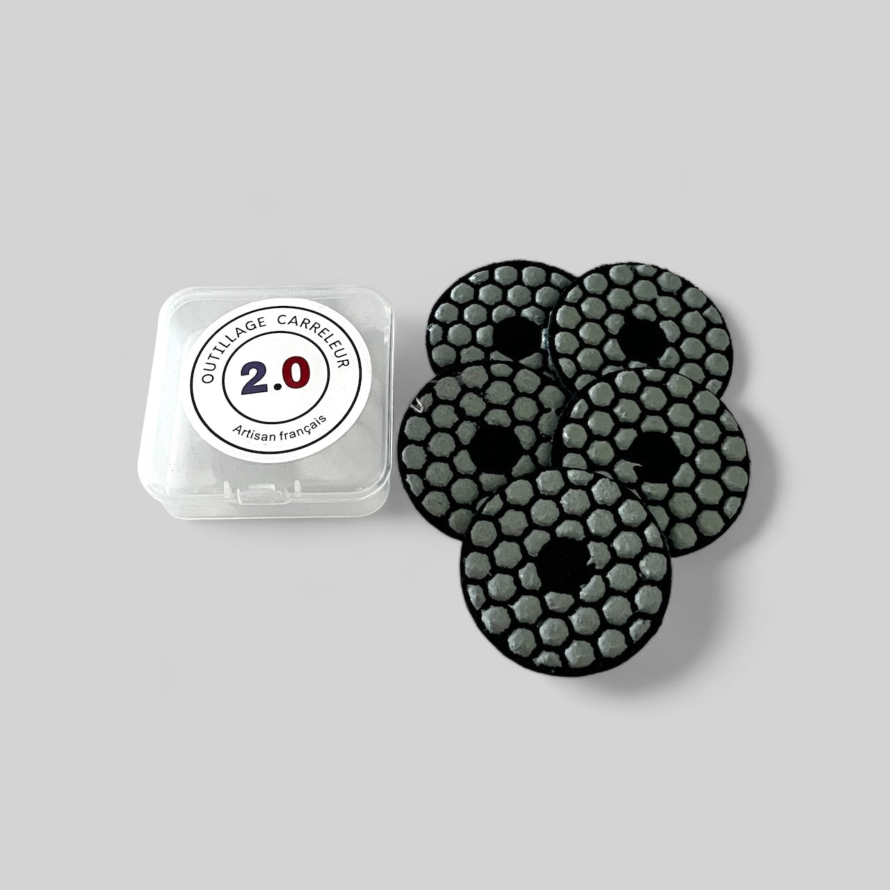 pad abrasif grain 50 bleu face nid d'abeille