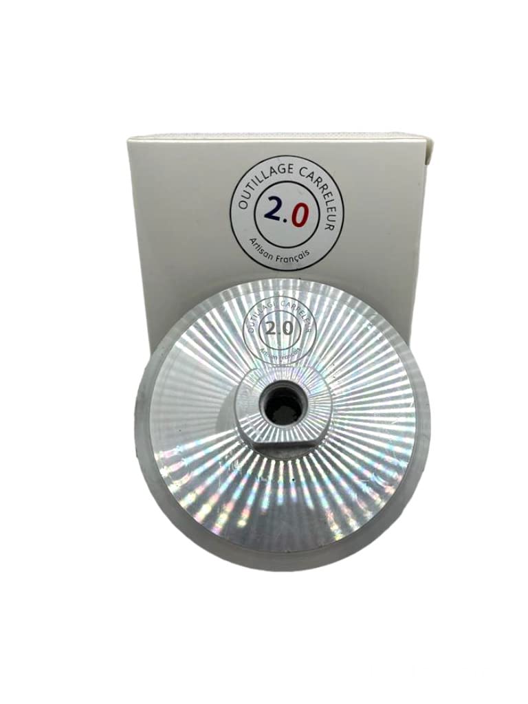 Socle en aluminium pour pad diamanté 10 cm avec filetage M14 - Vue latérale - Outillage Carreleur 2.0