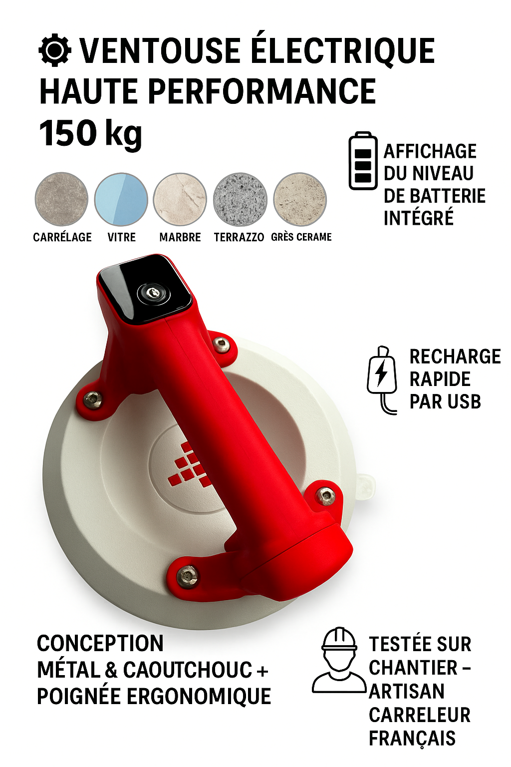 🔥Ventosa Digitale Elettrica Professionale – Ø 20 cm – 150 kg