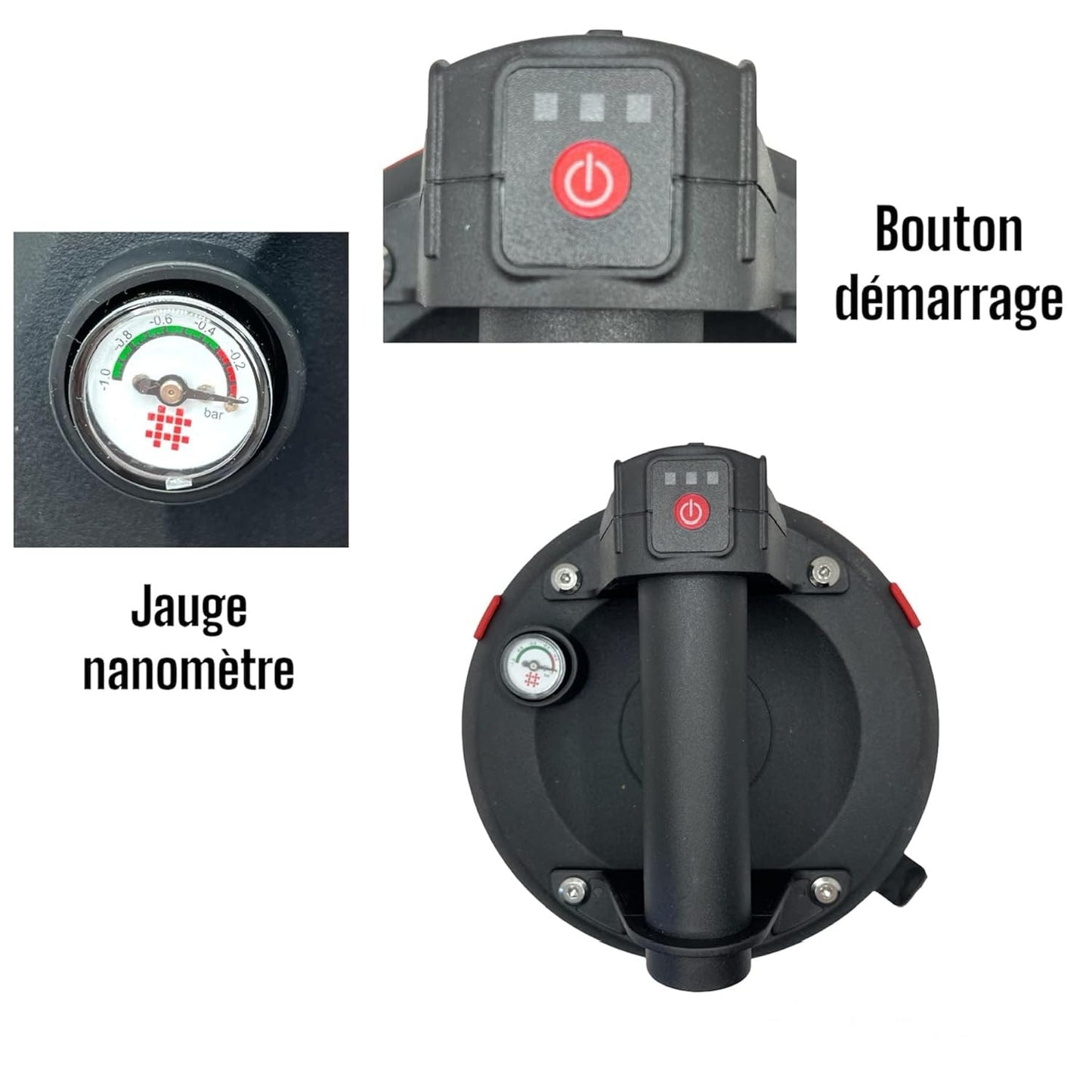 🔥Ventosa Elettrica Professionale 2.0 con Manometro – 200mm, 140kg – Piastrelle, Vetro, Marmo 🧱🪟