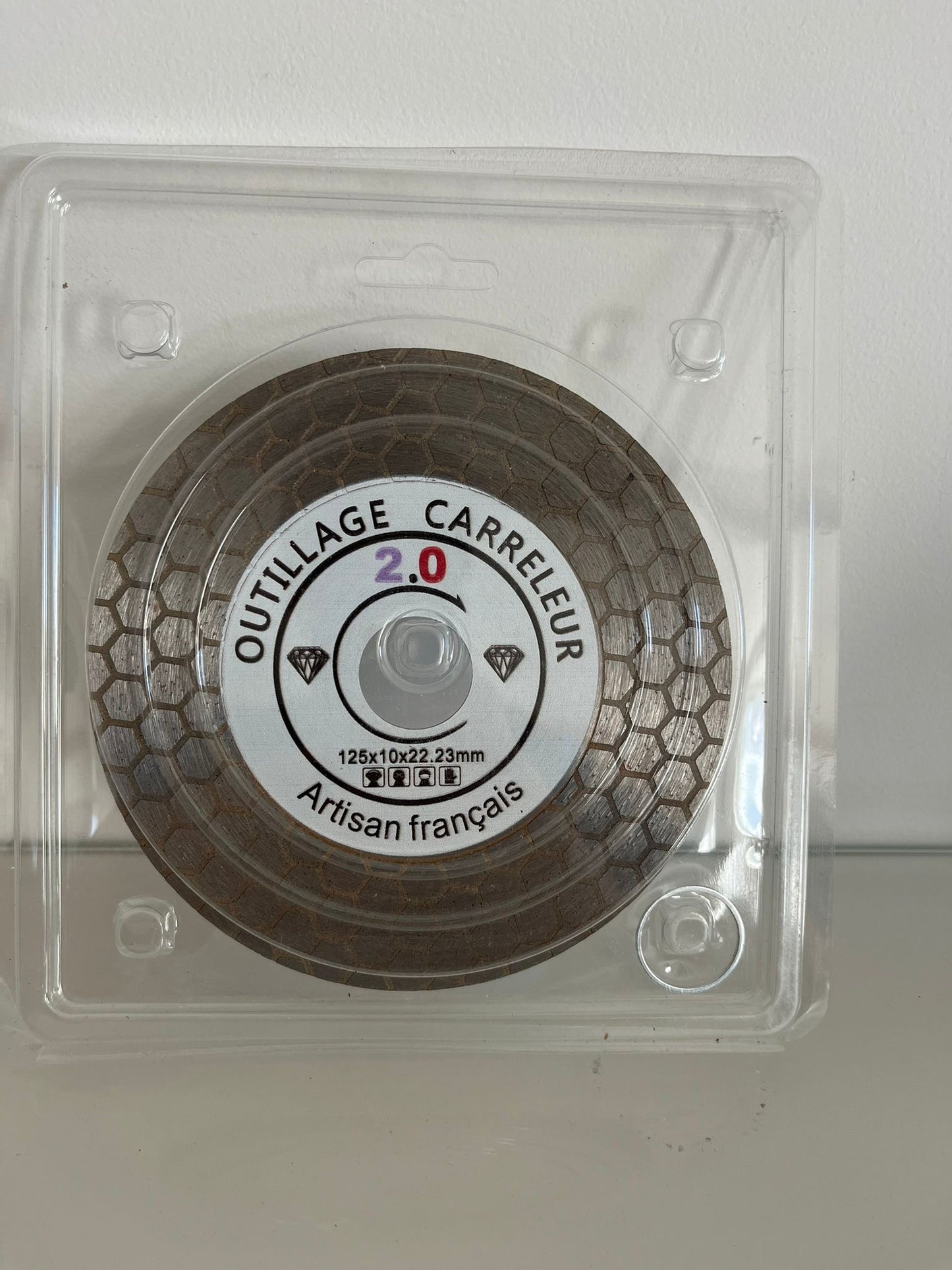 Disque diamant 125 Nid d'abeille pour biseau (coupe à 45°)