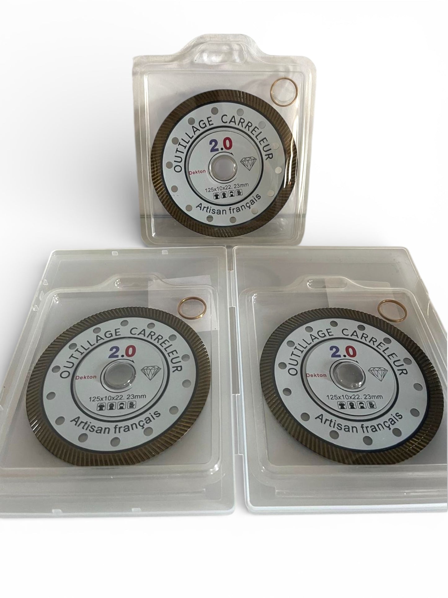 Kit de 3 Disques Diamant Dekton 125 mm – 1,1 mm Extra-Fin | Outillage Carreleur 2.0