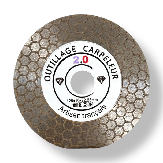 🔥Disque Diamant Biseau 125 mm – Coupe 45° Nid d’Abeille | Finition Pro | Outillage Carreleur 2.0
