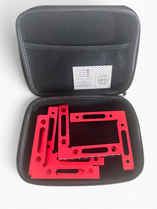 🔥Kit Équerres de Positionnement Métal avec sacoche pour Carreleurs et Menuisiers 120 mm – 5 pcs –  (Niches & Vasques)