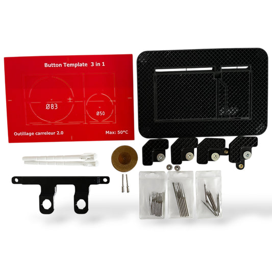 🔥Kit Plaque de Déclenchement à Carreler, Bâti Support Geb Sigma Eco Ultra Fin - Gabarit Aimanté, Disques & Tiges Diamantées