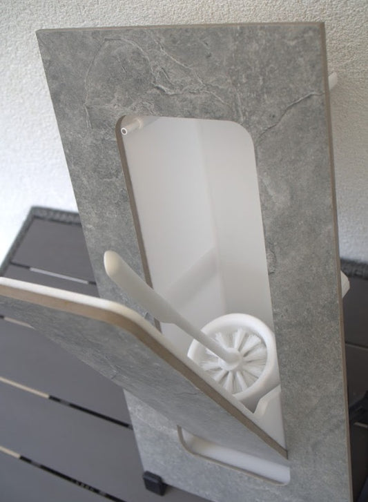 🪨 Porte-brosse WC encastré à carreler – Design invisible & hygiène optimale