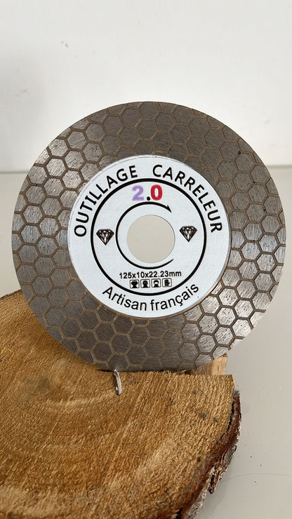 Disque diamant 125 Nid d'abeille pour biseau (coupe à 45°)