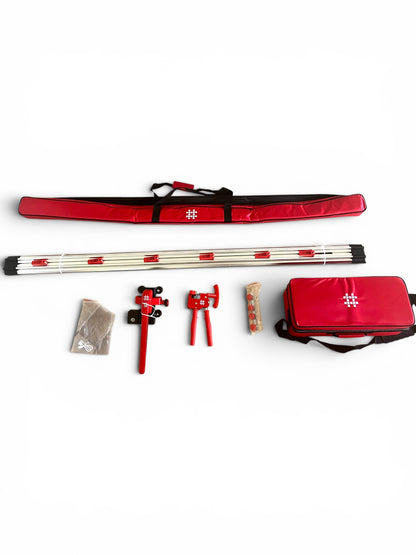 Rail de Coupe Grand Format 2 x 175 cm (350 cm assemblés) 
+ Laser de Précision – Kit Complet Professionnel