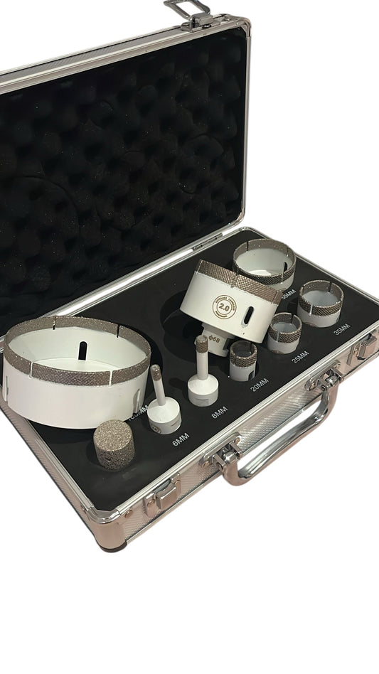 🔥Coffret Forets Diamantés Ø 6 à 100 mm + Brazzed – Coupe Précise Pro Carrelage