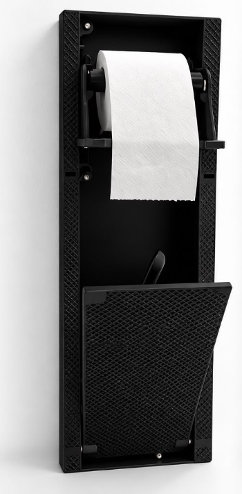 Kit Porte Papier Toilette + Porte Brosse Monobloc