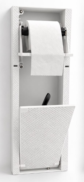 Kit Porte Papier Toilette + Porte Brosse Monobloc