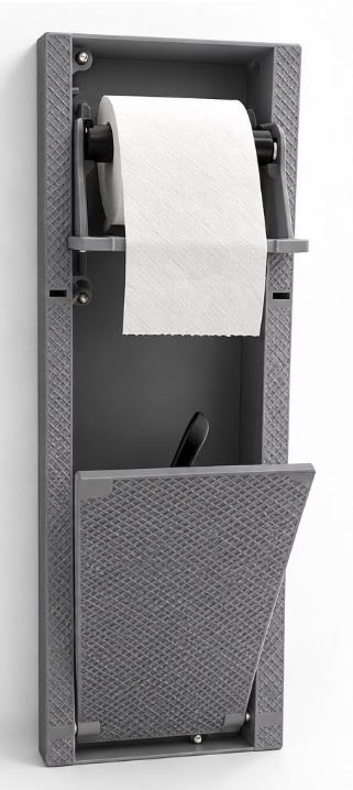 Kit Porte Papier Toilette + Porte Brosse Monobloc