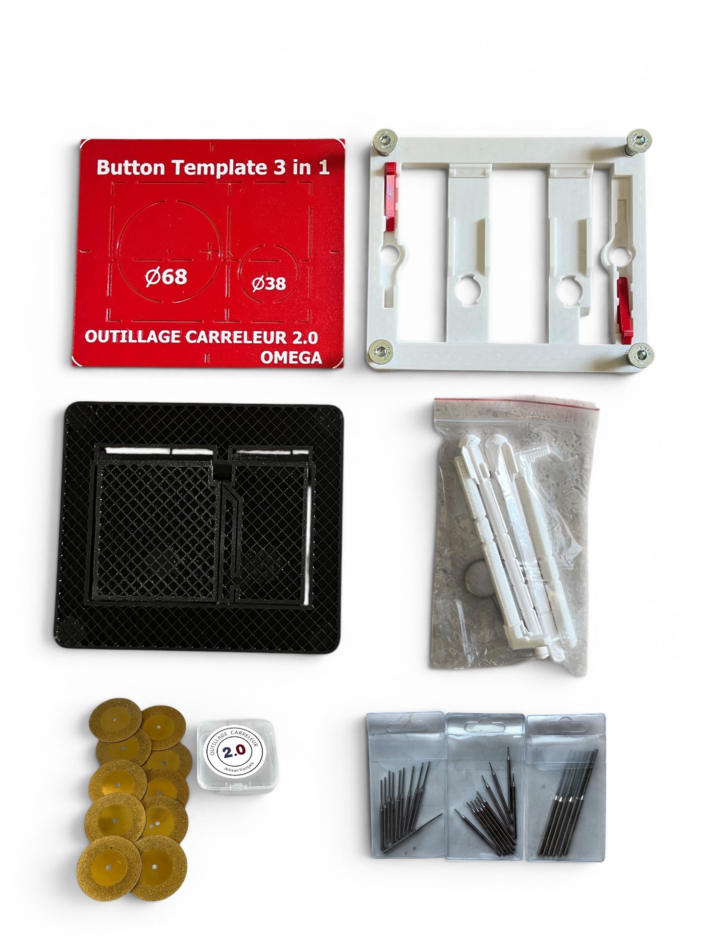 Kit Plaque de Déclenchement à Carreler Type Geberit OMEGA – Double Placo