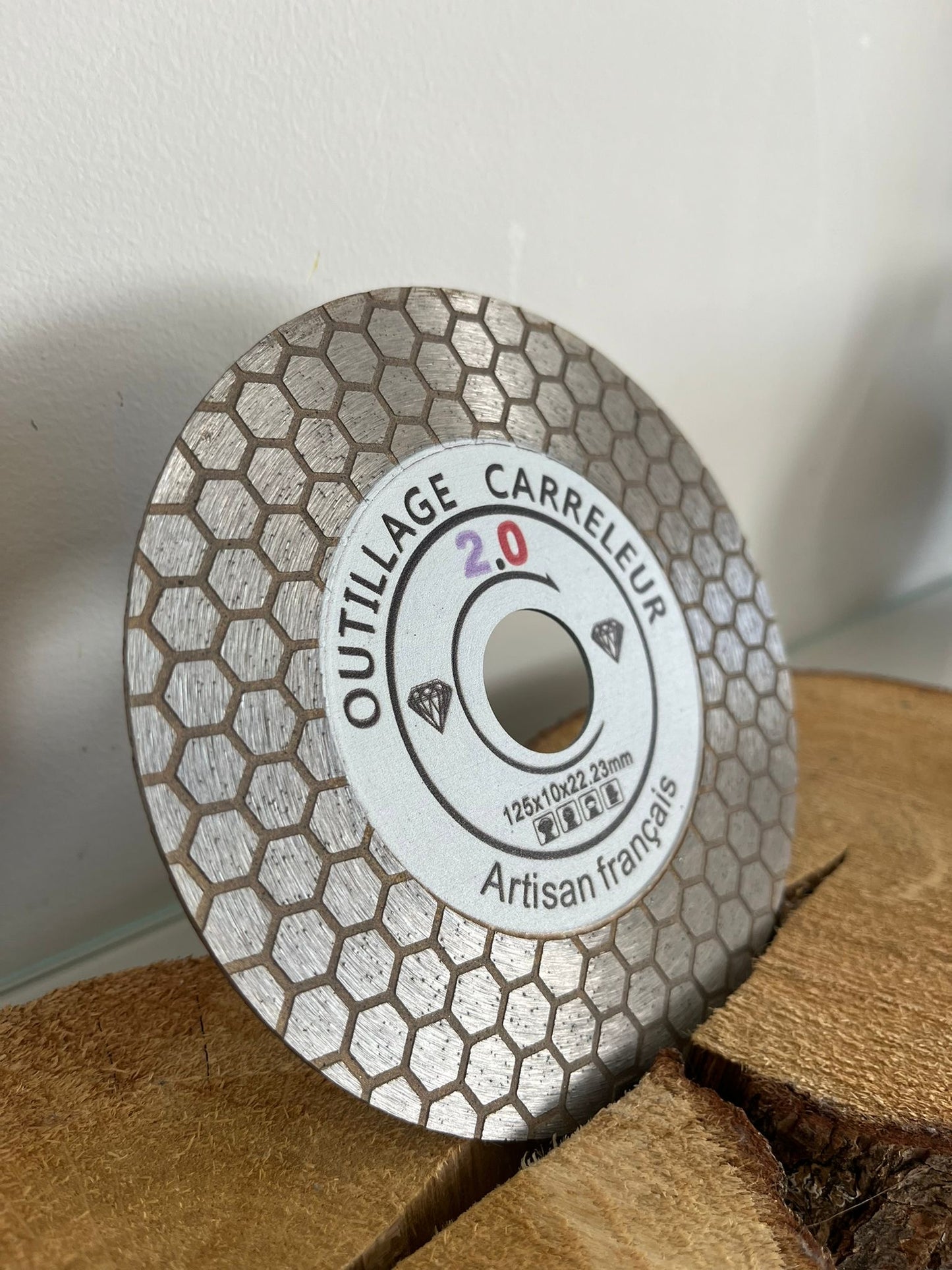 Disque diamant 125 Nid d'abeille pour biseau (coupe à 45°)