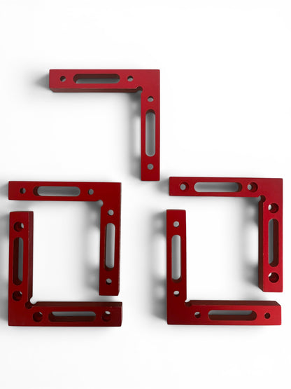 🔥Kit Équerres de Positionnement Métal avec sacoche pour Carreleurs et Menuisiers 120 mm – 5 pcs –  (Niches & Vasques)