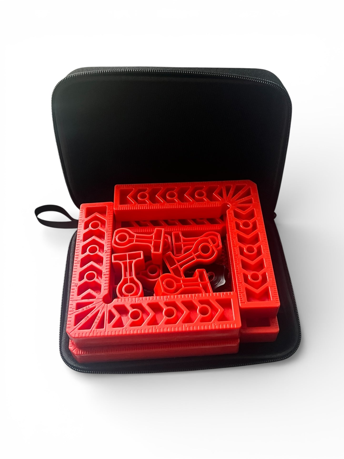 Kit Squadre Professionali per Smussatura – 4 Squadre da 140 mm + 4 Squadre da 100 mm + 8 Morsetti + 4 Manopole