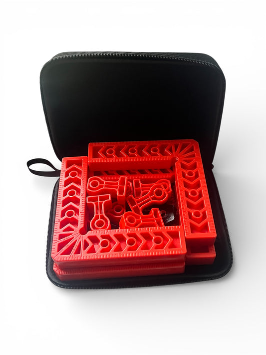 Kit Squadre Professionali per Smussatura – 4 Squadre da 140 mm + 4 Squadre da 100 mm + 8 Morsetti + 4 Manopole