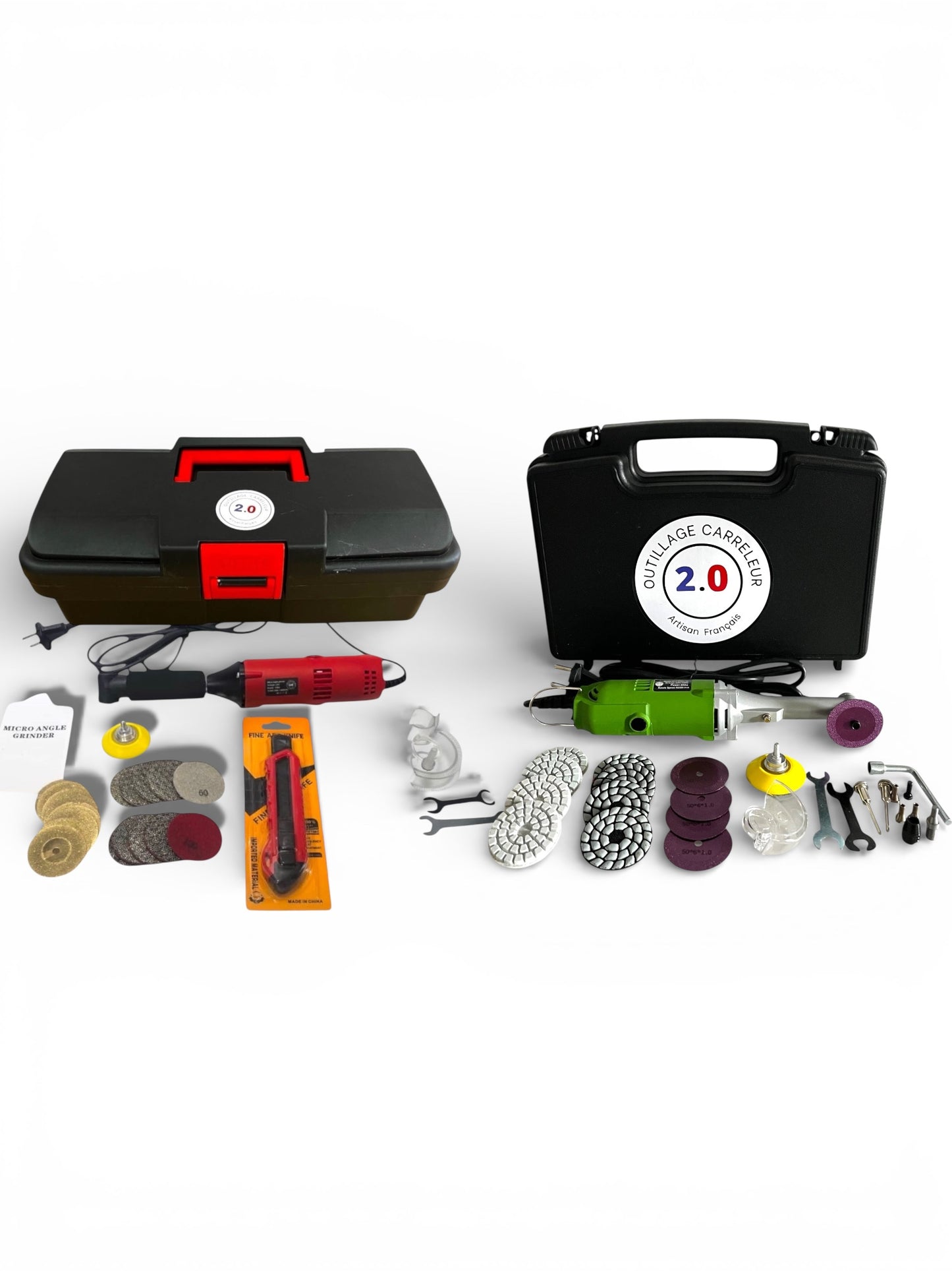 🏆 Pack Ultime – Meuleuses de Précision P6 + P7 | Découpe & Finition Carrelage – Outillage Carreleur 2.0