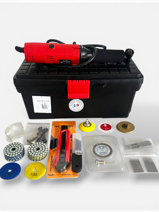 🔥Kit Meuleuse P6 - Meuleuse de Précision 550W + Accessoires pour Carrelage, Vasques, Biseaux & Rénovation | Outillage Carreleur 2.0