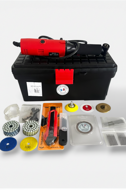 🔥Kit Meuleuse P6 - Meuleuse de Précision 550W + Accessoires pour Carrelage, Vasques, Biseaux & Rénovation | Outillage Carreleur 2.0