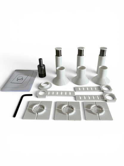 🔥 Kit Porte-Serviette Design Inox – Model Luxe - Fixation Invisible –  - Lot de 3 (6 cm) + Foret Diamant 22mm Inclus
