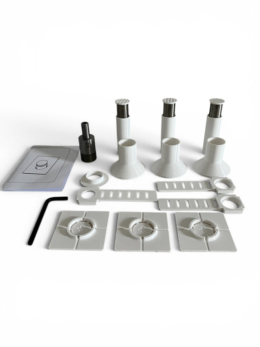 🔥 Kit Porte-Serviette Design Inox – Model Luxe - Fixation Invisible –  - Lot de 3 (6 cm) + Foret Diamant 22mm Inclus