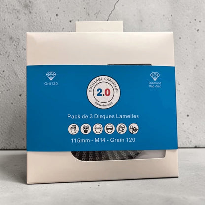 🔥 Pack de 3 Disques Diamant à Lamelles 115 mm M14 – Grain 60 ou 120
