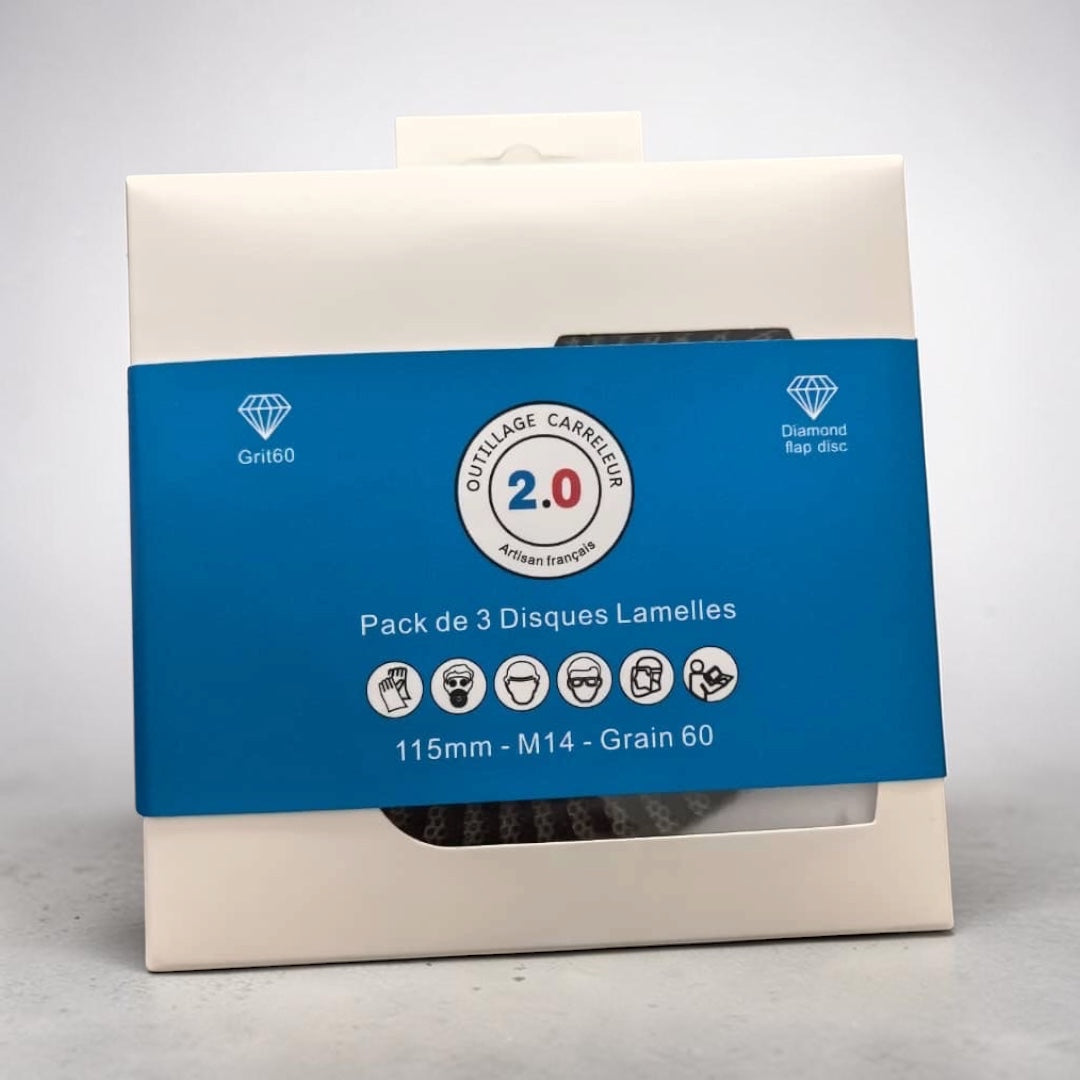 🔥 Pack de 3 Disques Diamant à Lamelles 115 mm M14 – Grain 60 ou 120