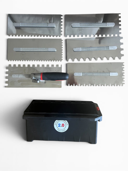 🔥Kit Kleberspachtel 8-teilig – Edelstahlklingen 6–12 mm & Wechselbarer Griff