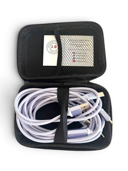 Câble Multi Chargeur 6-en-1 avec Pochette de Transport – Compatible Ventouses Électriques