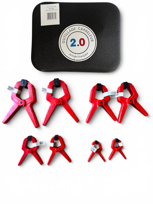🔥Kit 8 Pinces de Blocage pour Carrelage – Maintien sur Table & Montage | Outillage Carreleur 2.0