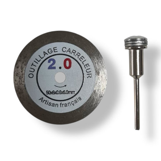 🔥 Mini Disque Diamanté 50 mm avec Tige M6 – Outillage Carreleur 2.0
