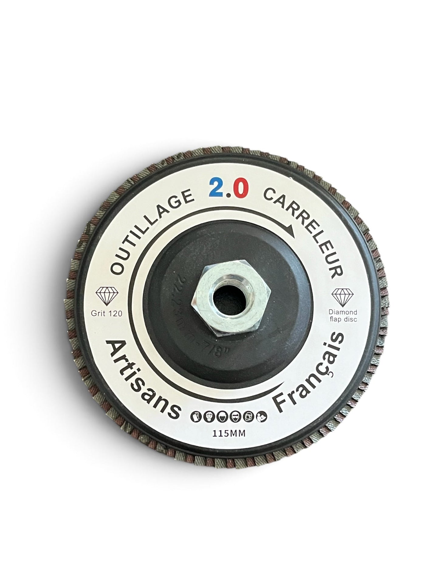 Pack de 3 Disques à Lamelles Diamantés Ø115 mm Grain 60, 120 et 200 – M14