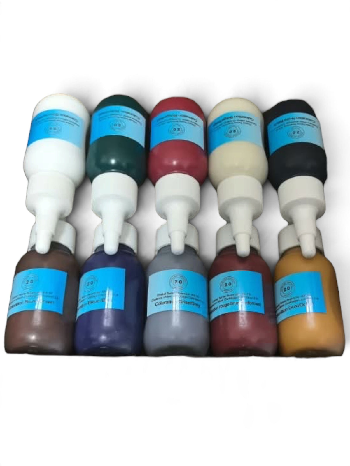 Cristal Teinte Nuancier – Kit 10 Couleurs x 50 ml – Outillage Carreleur 2.0