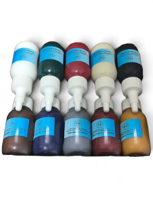 Cristal Teinte Nuancier – Kit 10 Couleurs x 50 ml – Outillage Carreleur 2.0