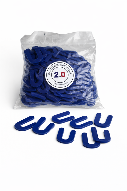 🔥100 Croisillons en Fer à Cheval 1 mm – Écarteurs en U pour Pose de Carrelage Précise