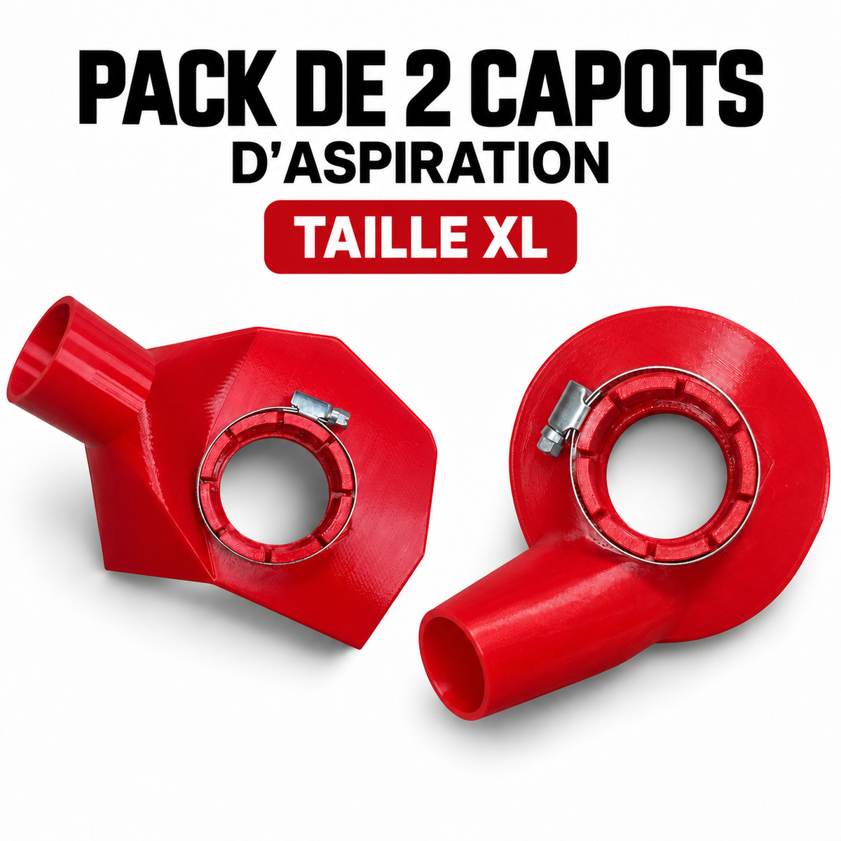 Pack XL – 2 capots aspirants Ø125 mm pour disque diamant et pads