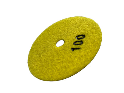 Disque de Polissage Diamant Pad, Nid D'abeille (Grain 100, Jaune)