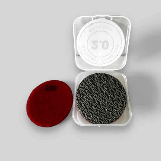 🔥Pack of 5 mini diamond pads Y grit 100 red – Tile, stone, marble polishing | Tiler Tools 2.0